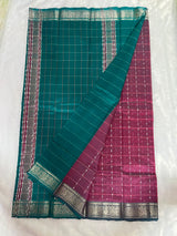 Managalagiri kanchi borader checks saree