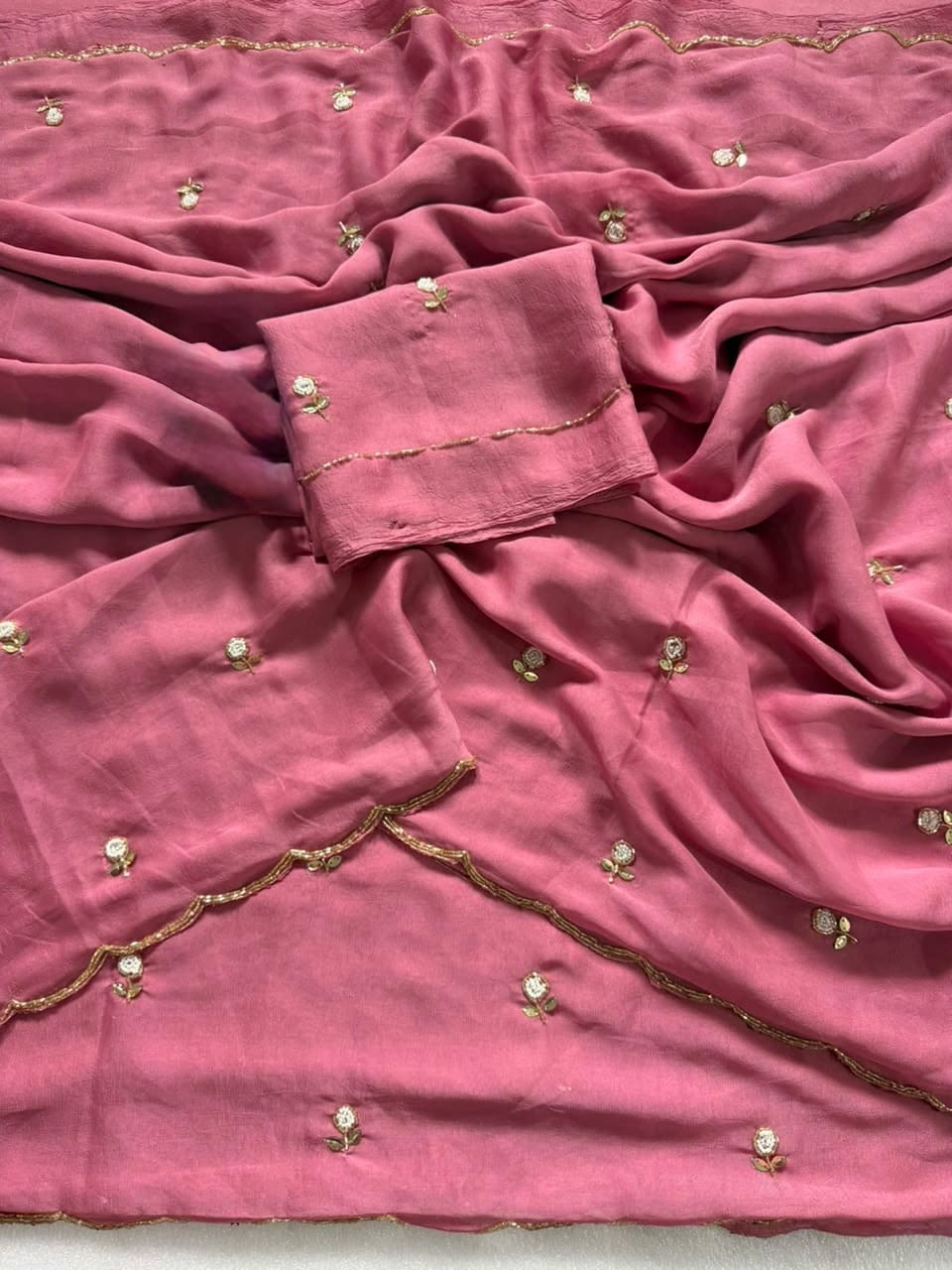 Rangoli handwork sunflower saree