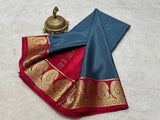 Mysore silk contrast budget friendly saree