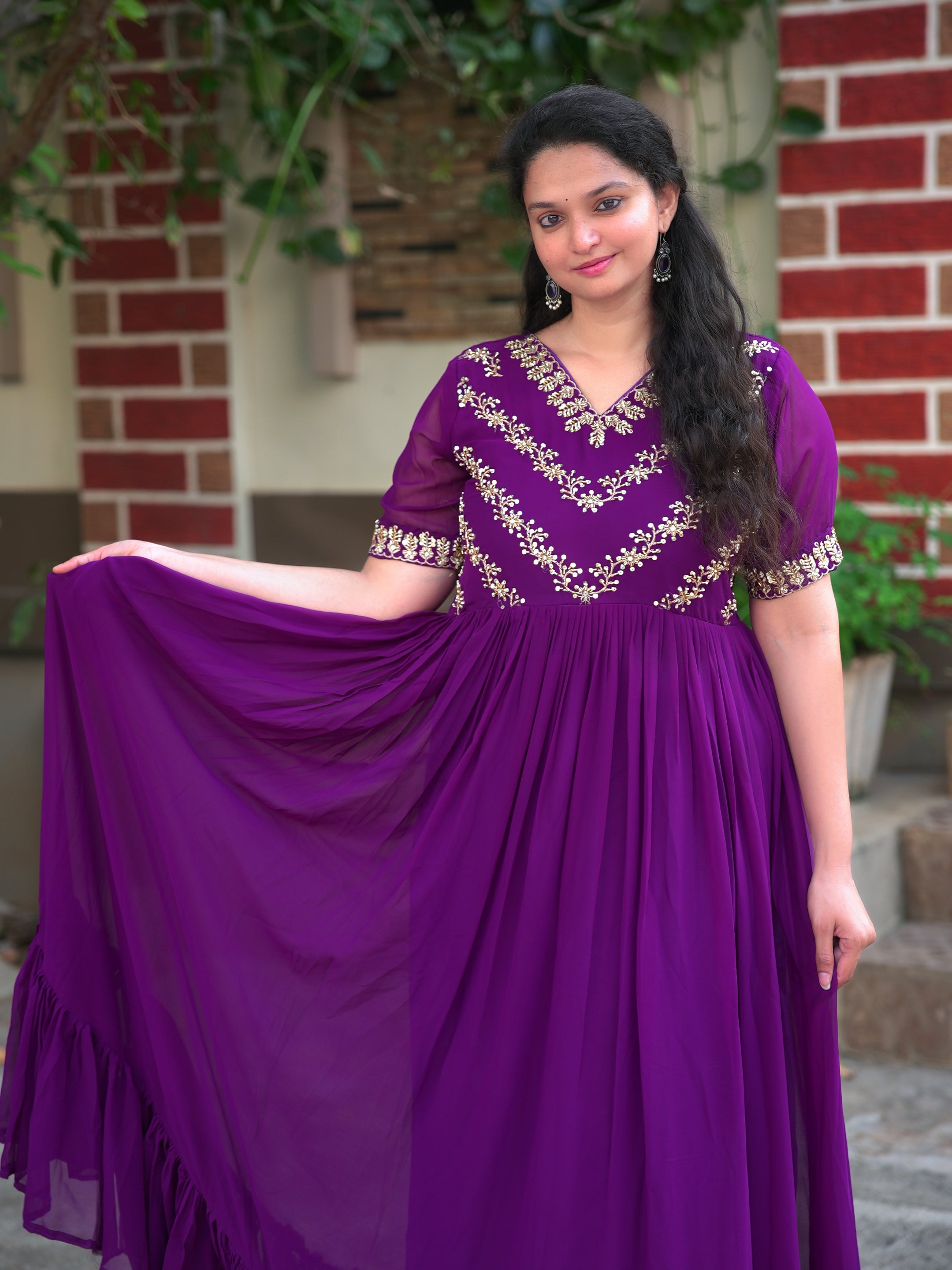 Party wear designer long frock