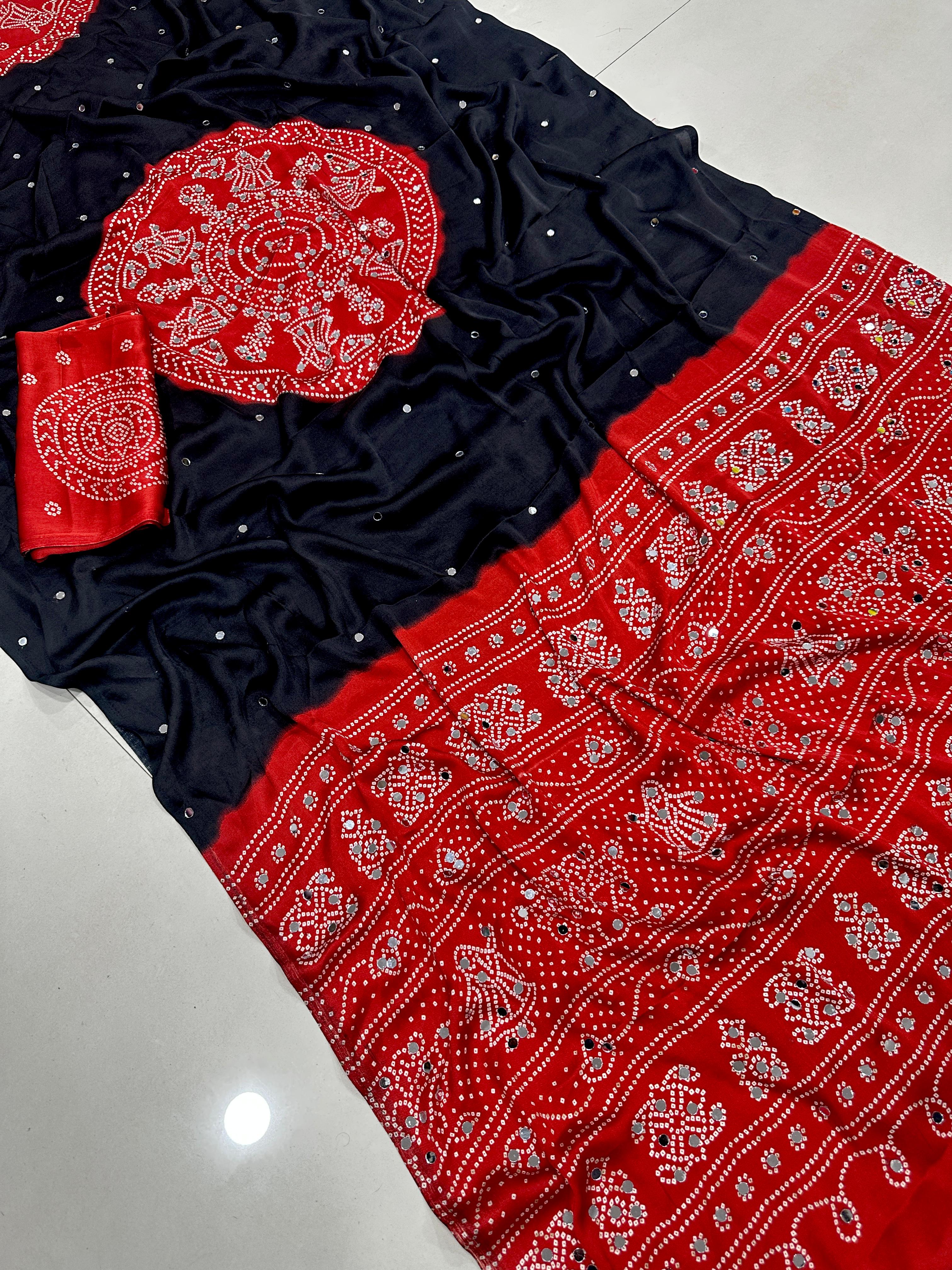 Semi modal bandini print saree