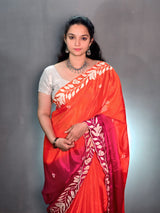 Dual Shade Chinnon Buttis Saree