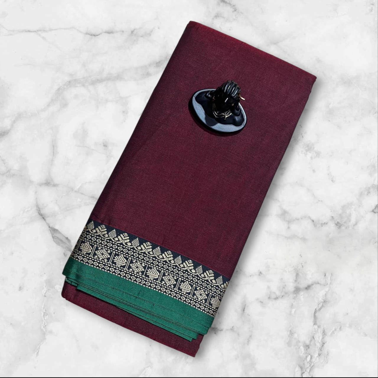 Narayanpeta mercerised cotton saree Rudraksha Sindoor boarder