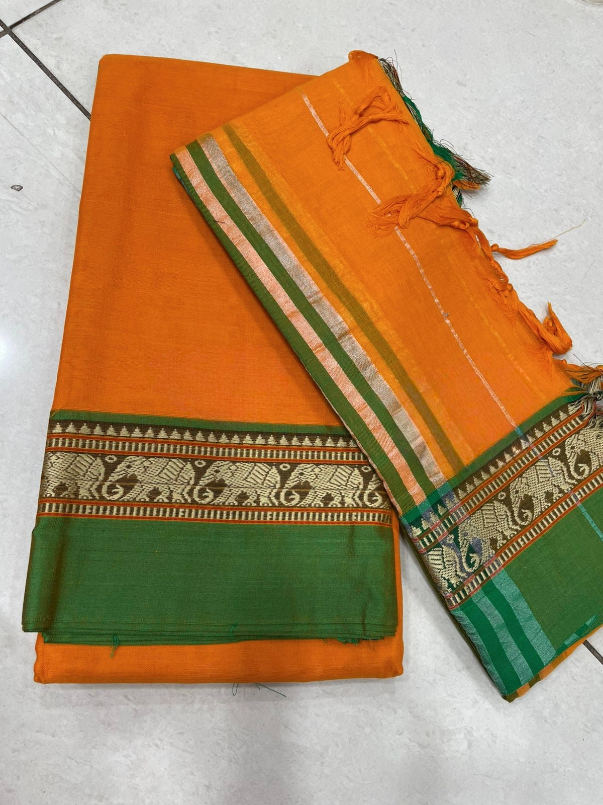 Narayanpeta Elephant Big boarder dress material