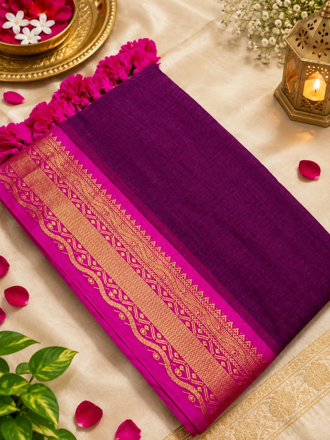 Mul cotton 120 courier zari boarder saree