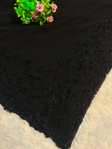 Georgette handwork saree