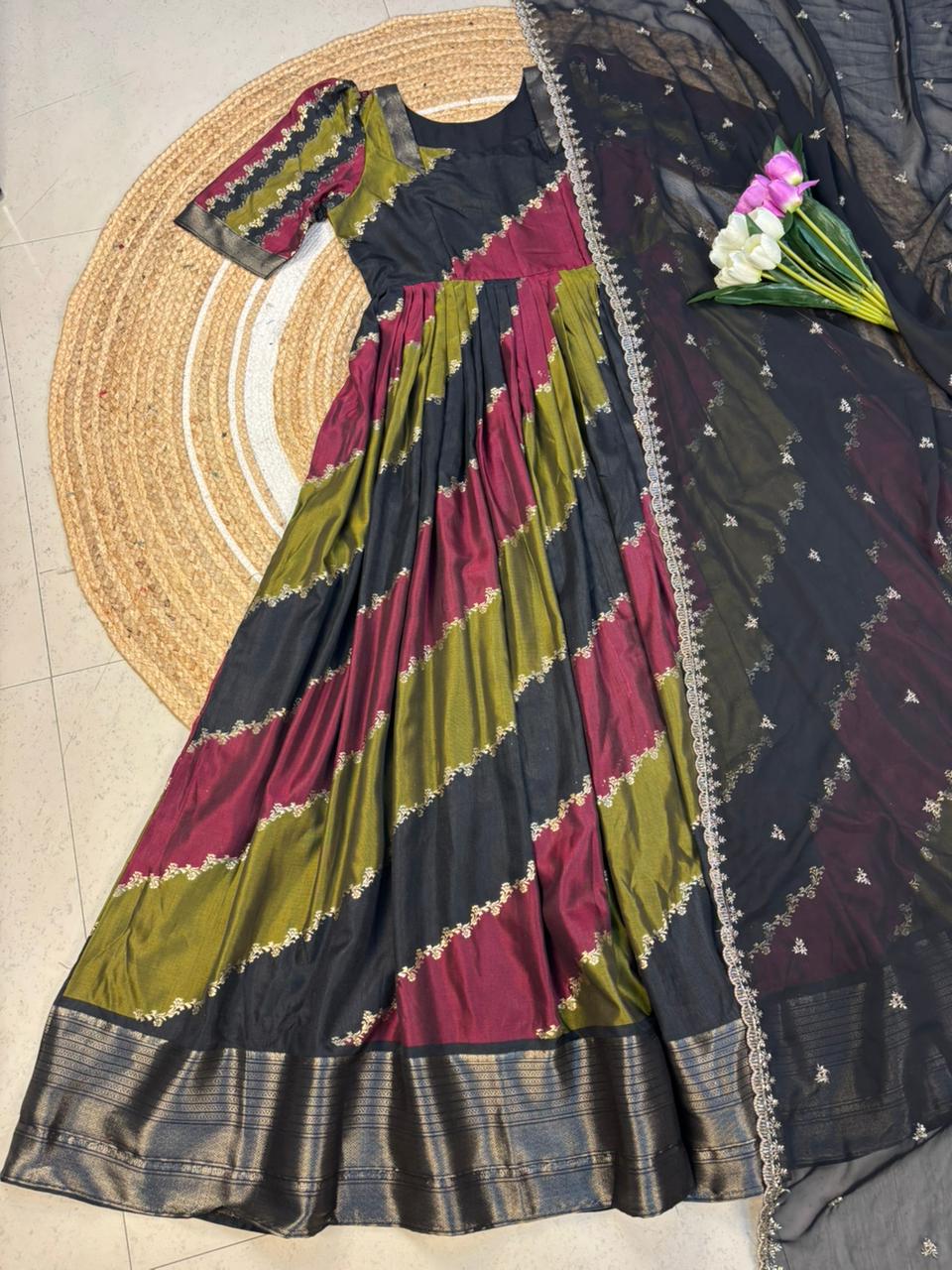 Marshmallow Anarkali with duppatta