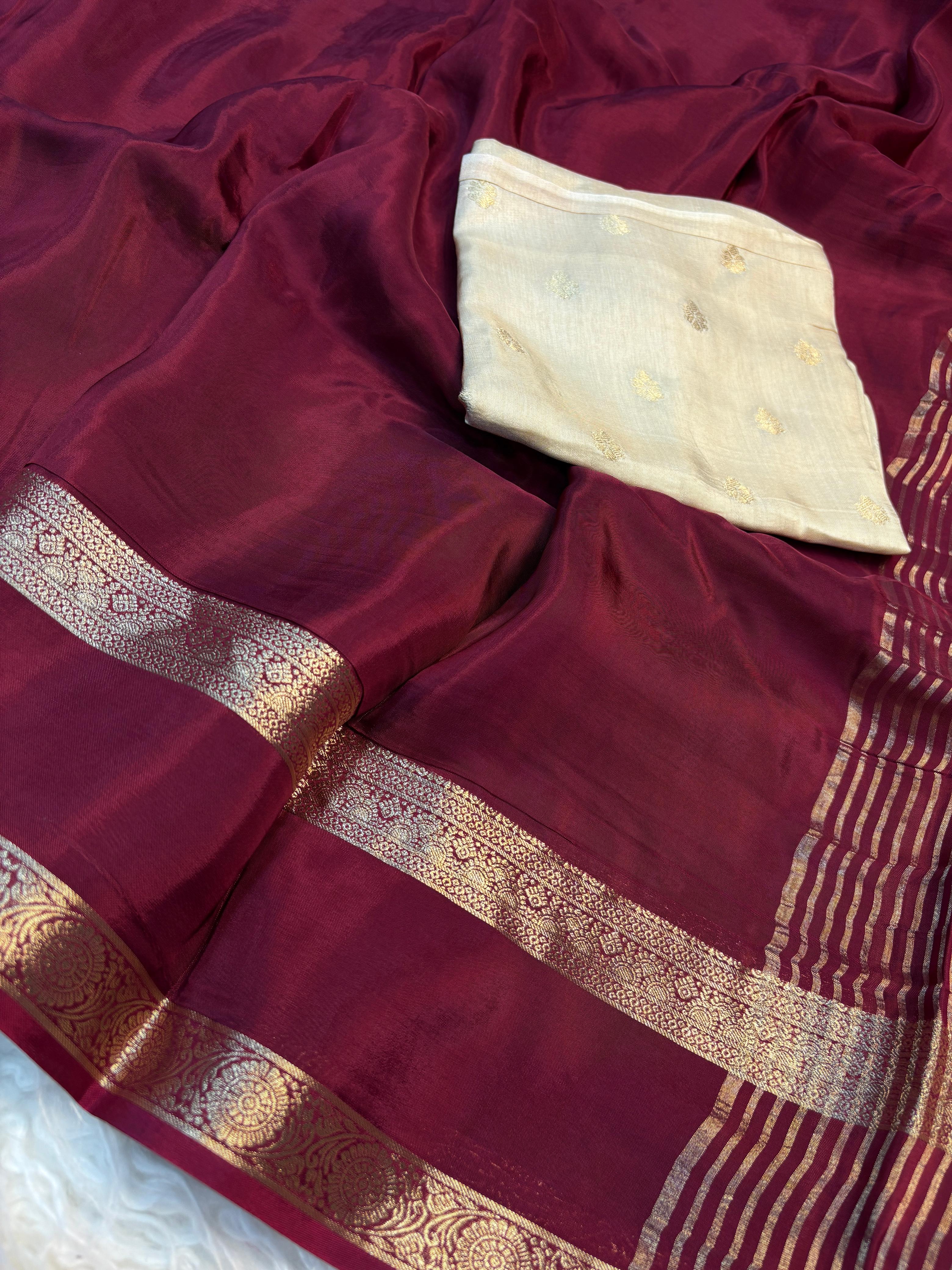 Royal mysore silk gap boarder saree