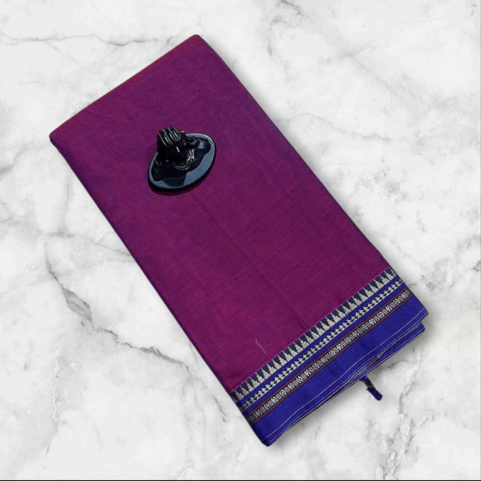 Narayanpeta Nizam boarder mercerised cotton saree