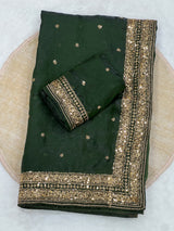 Space silk sequence party wear saree