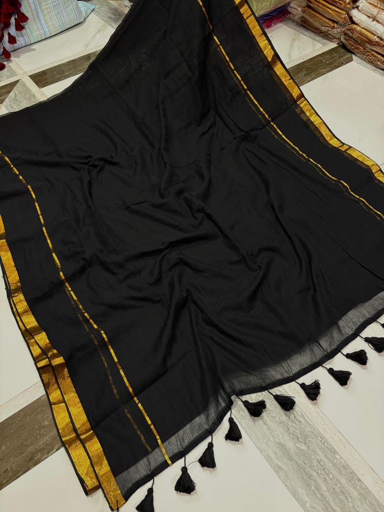 Mul cotton zari 120 count saree