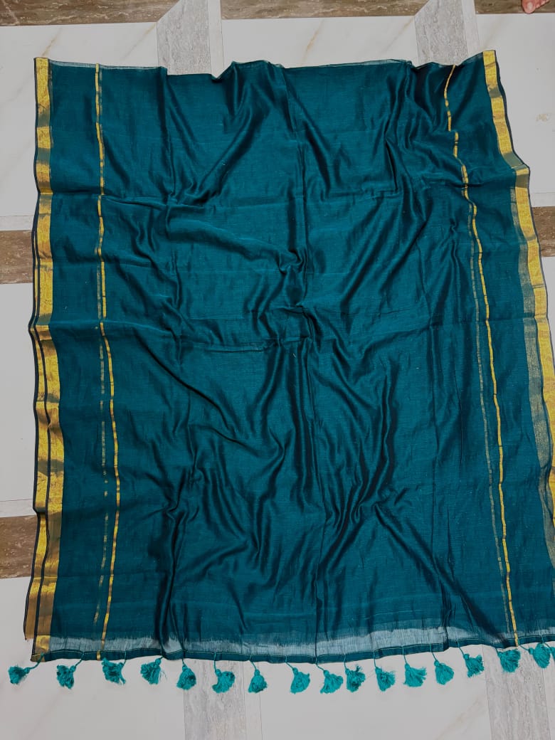 Mul cotton zari 120 count saree