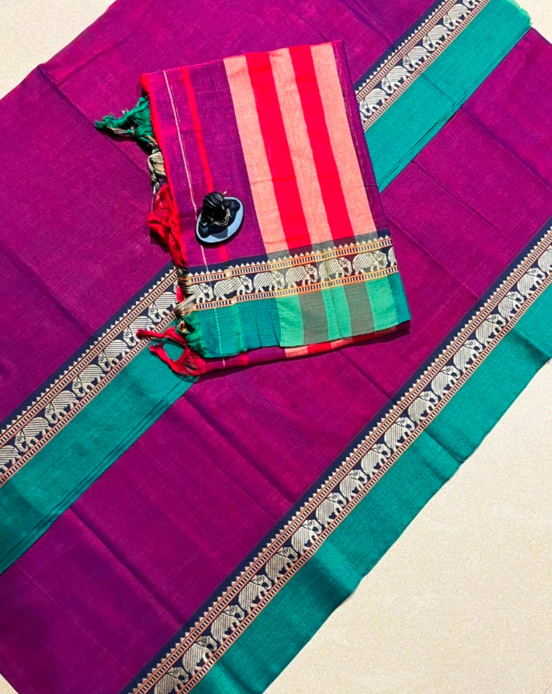 Narayanpeta Elephant Big boarder dress material