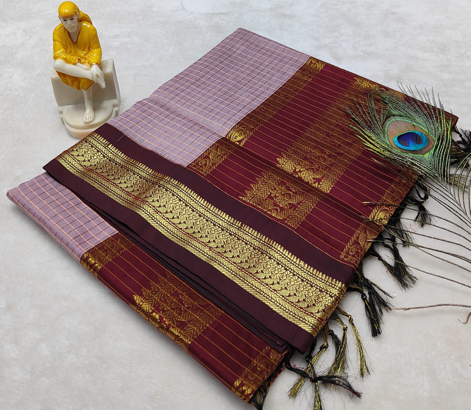 Kalyani pattu cotton checks saree