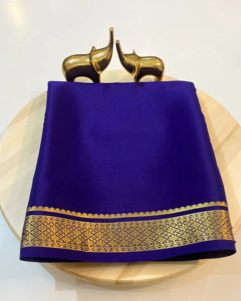 Mysore silk saree gap boarder