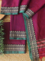 Narayanpeta ruraksha + floral border dress material