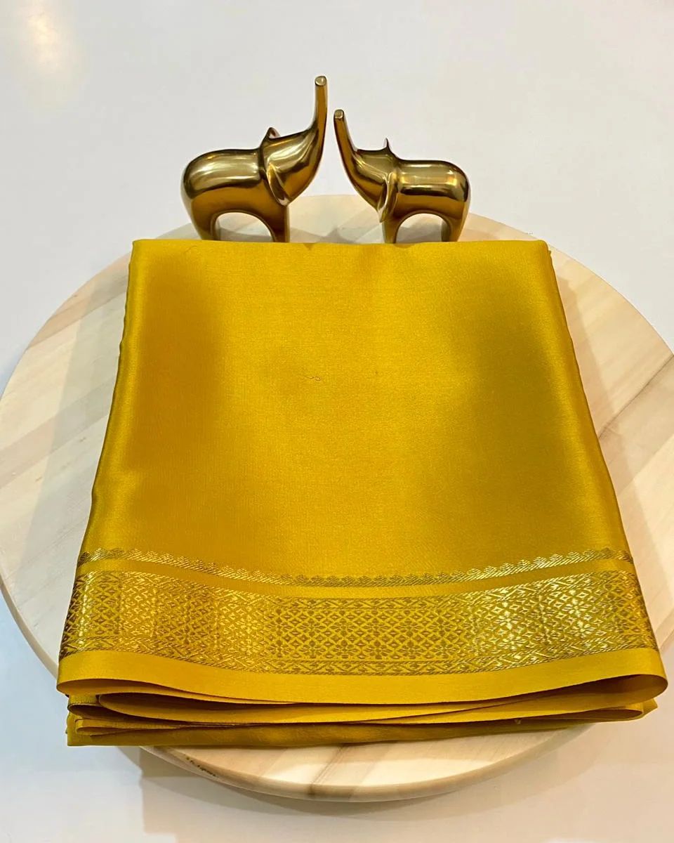 Mysore silk saree gap boarder