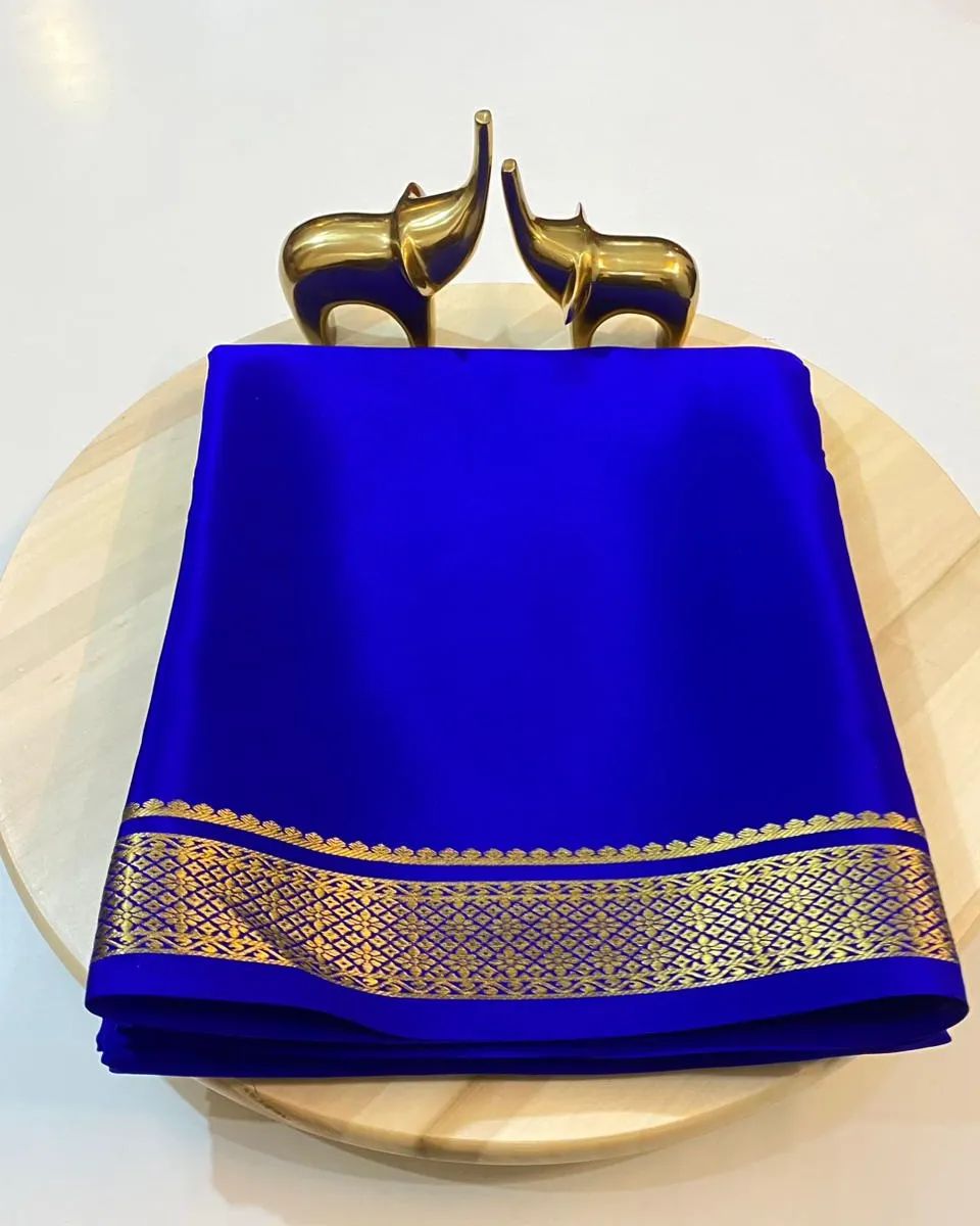 Mysore silk saree gap boarder