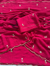 Rangoli handwork sunflower saree