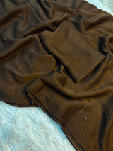 Coffee crush original beads buttis saree