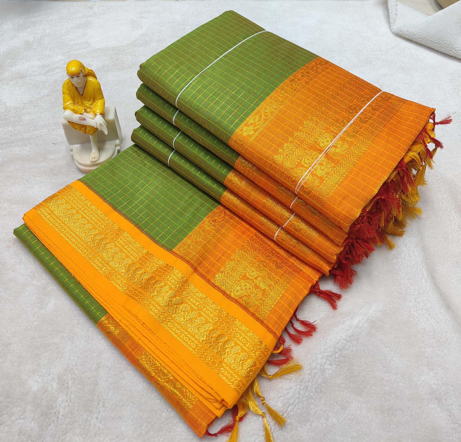 Kalyani pattu cotton checks saree