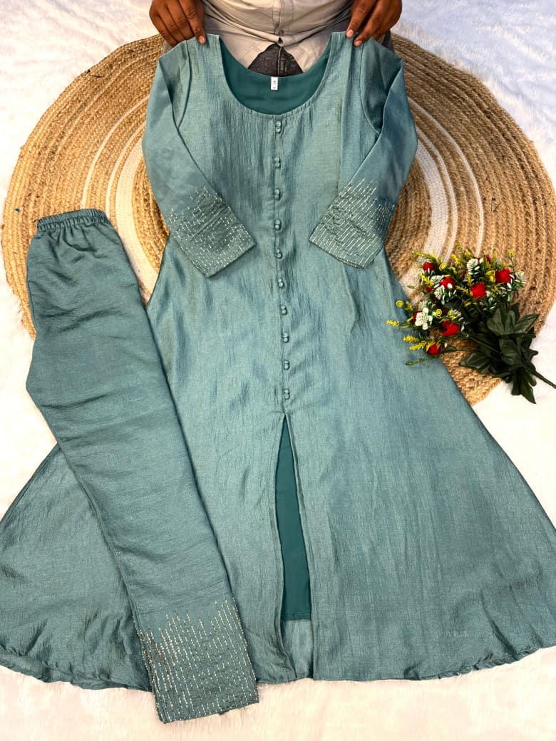 A-Line Hand work Kurti set