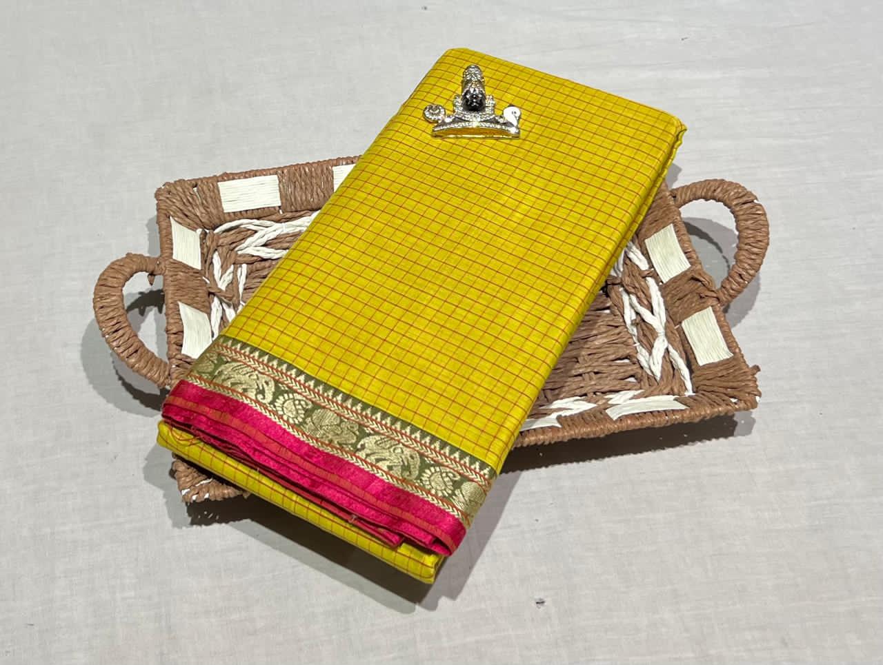 Narayanpeta samantha inspired checks saree