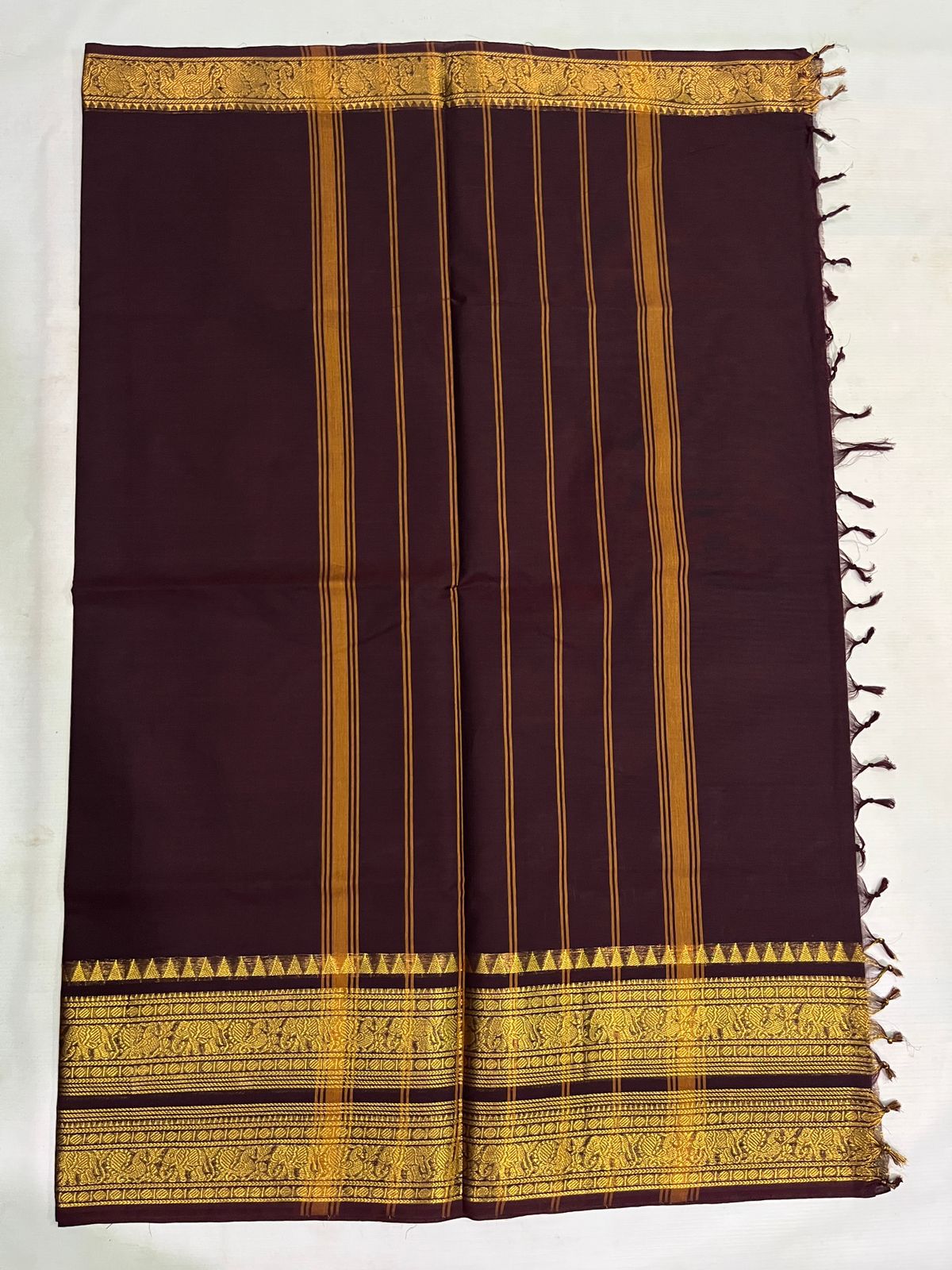 Chettinadu Pure Cotton kanchi zari Saree