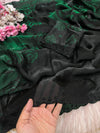 Space silk digital print with jarkhan work partywear saree