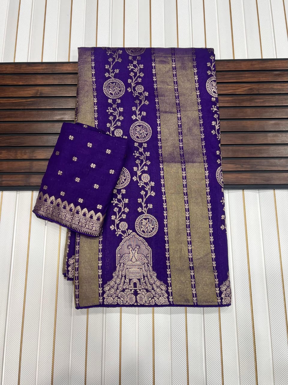 Kaddi viscose georgette tissue saree