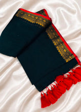 Mul cotton 120 courier zari boarder saree