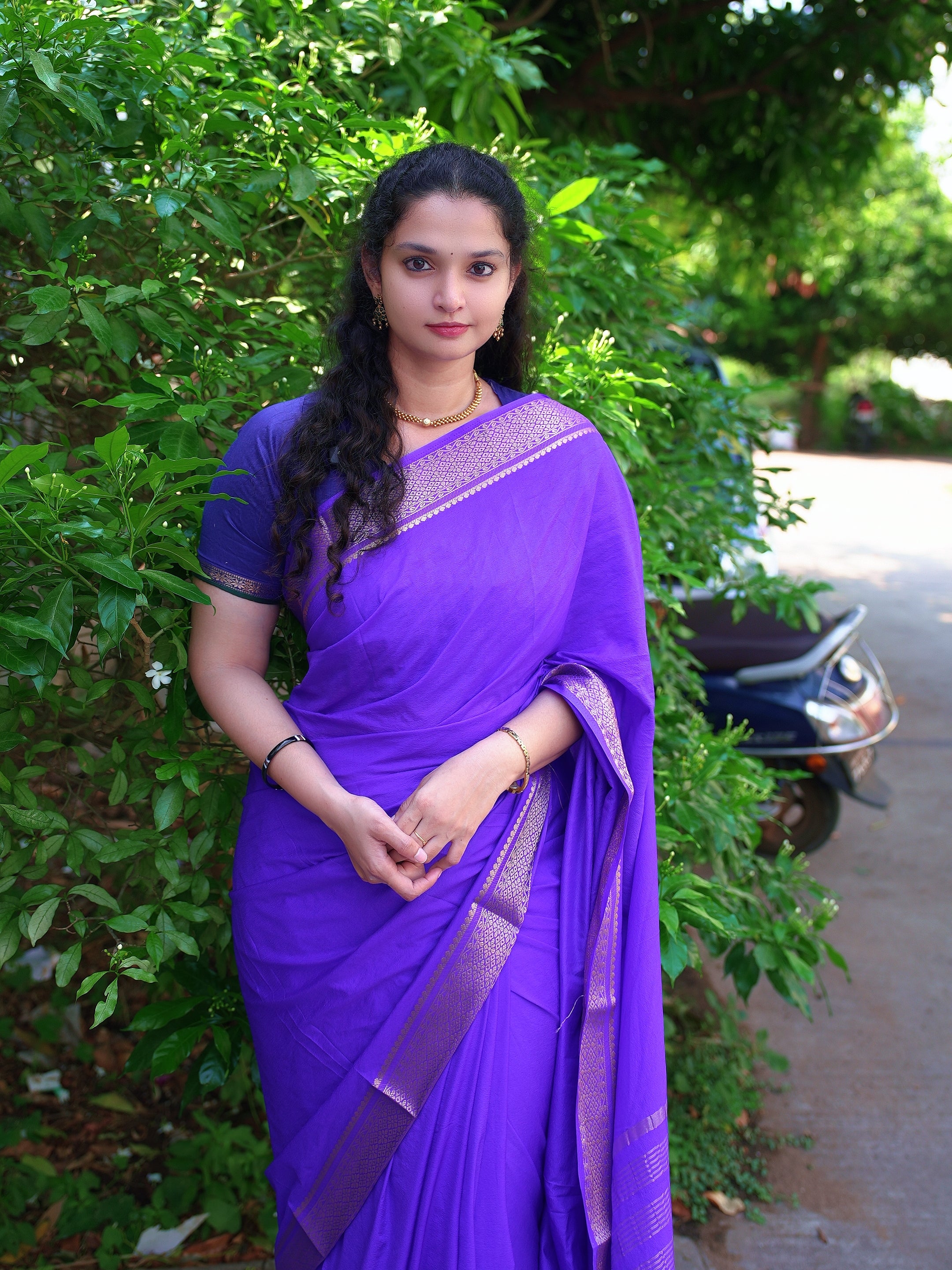 Mysore silk saree gap boarder
