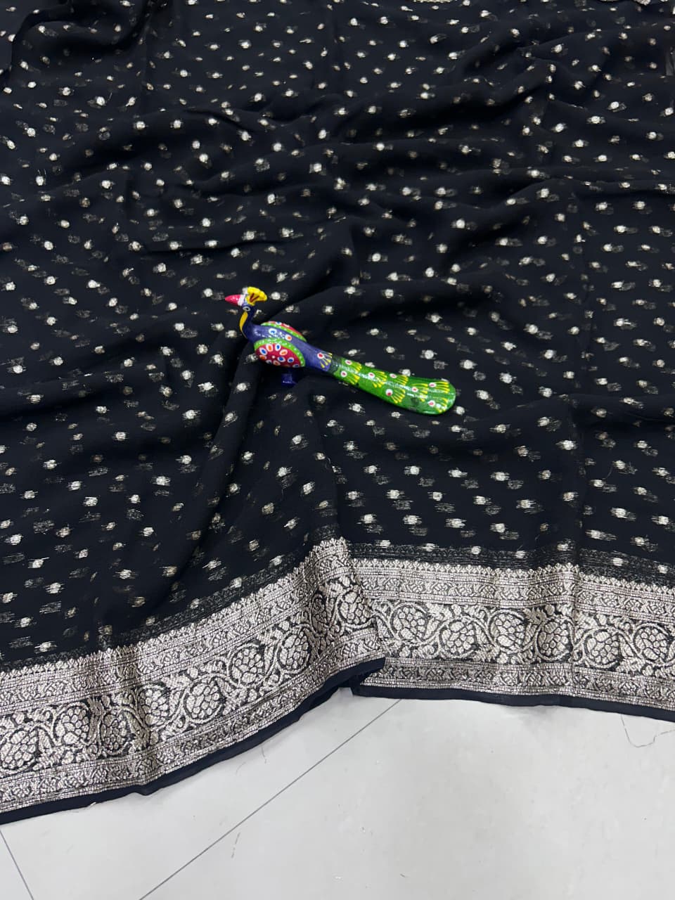 Pure Viscose georgette saree