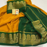 Mysore silk contrast budget friendly saree