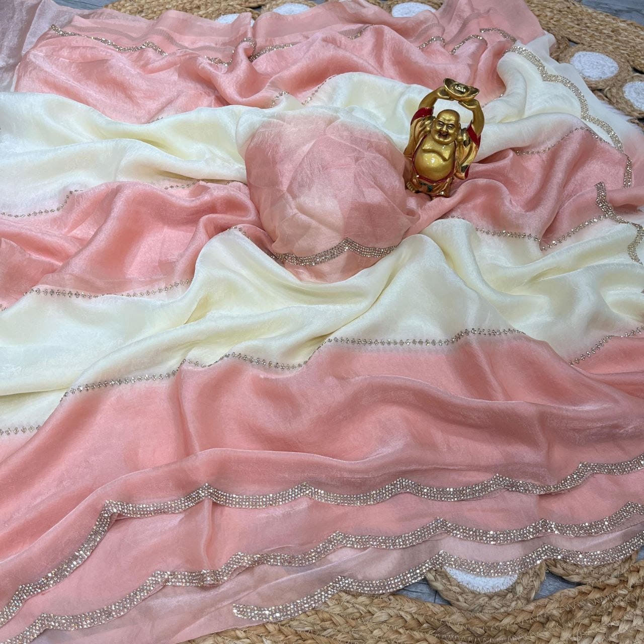 Cotton candy space silk saree