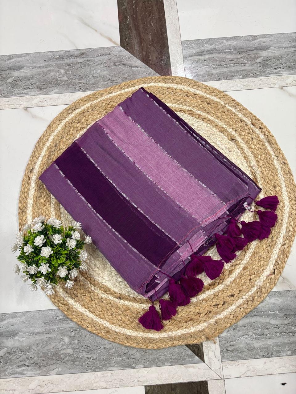 Mul Cotton 120 count Rainbow saree