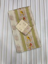 Kaddi georgette tissue meenakari saree