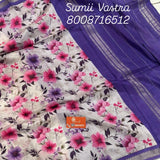 Pure Mangalagiri pattu Digital print sarees