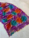 Soft pure rangoli crush abstract handwork saree