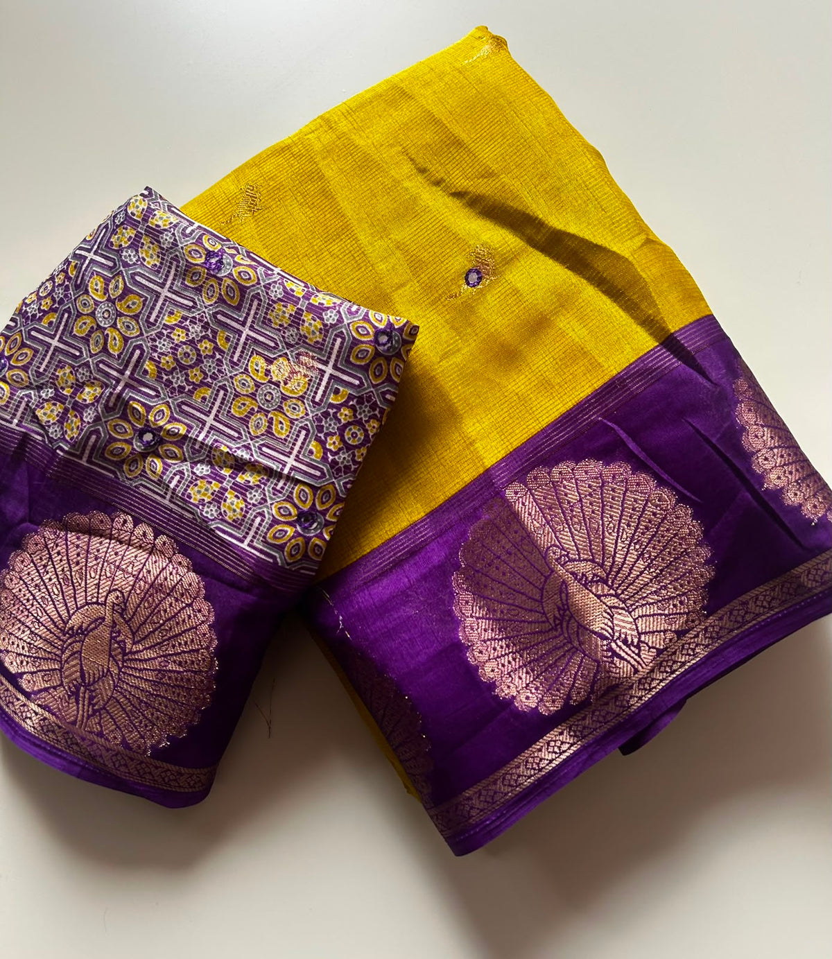 Tissue handmirrors traditional saree