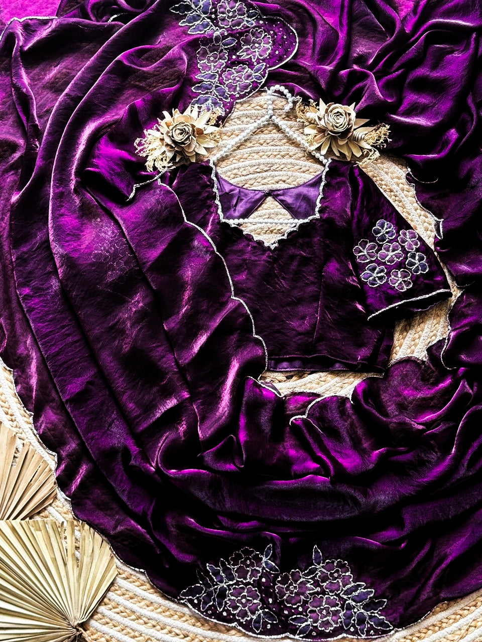 Exclusive space silk party wear saree