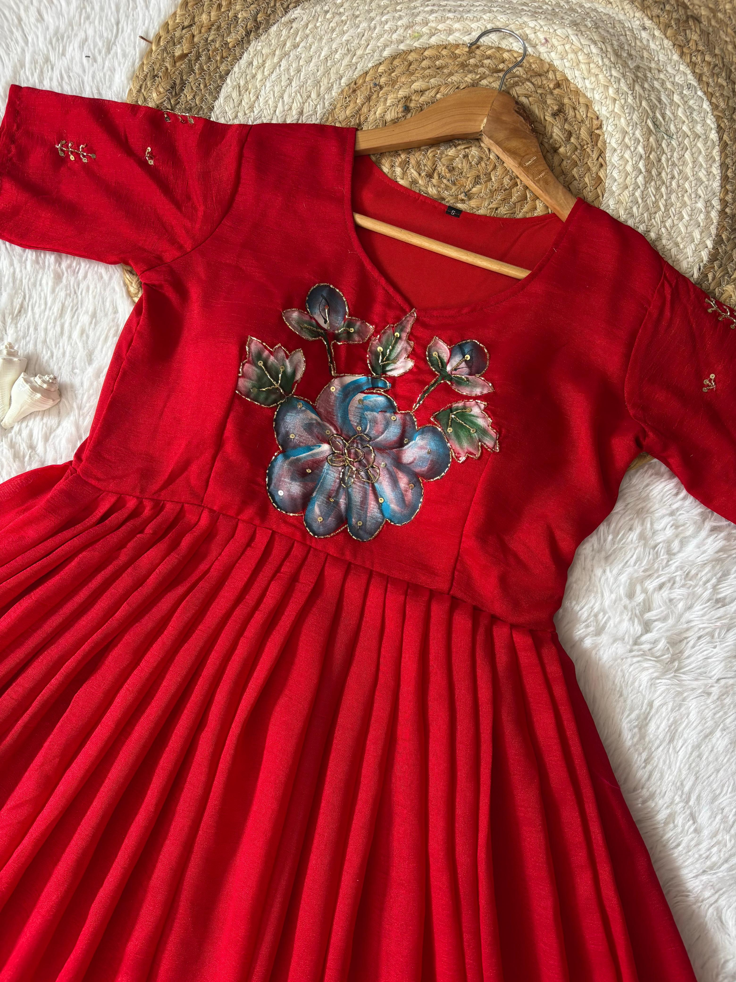 Original Brush Paint HandWork Gown