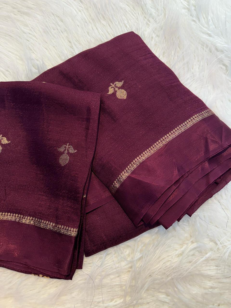 Viscose khadi silk saree