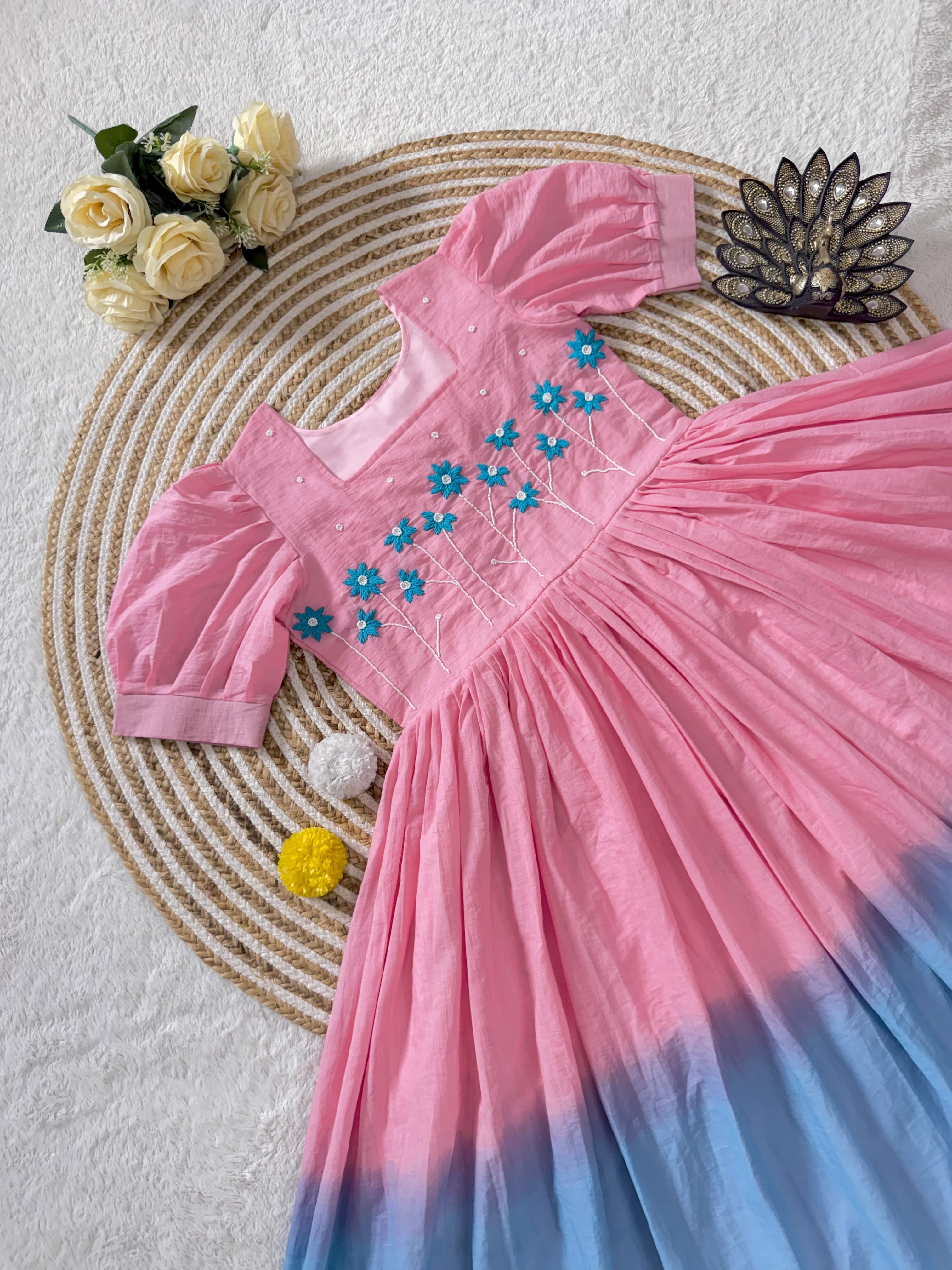Mul cotton comfortable gown