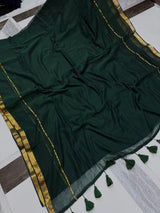 Mul cotton zari 120 count saree