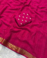 Viscose georgette sequins saree