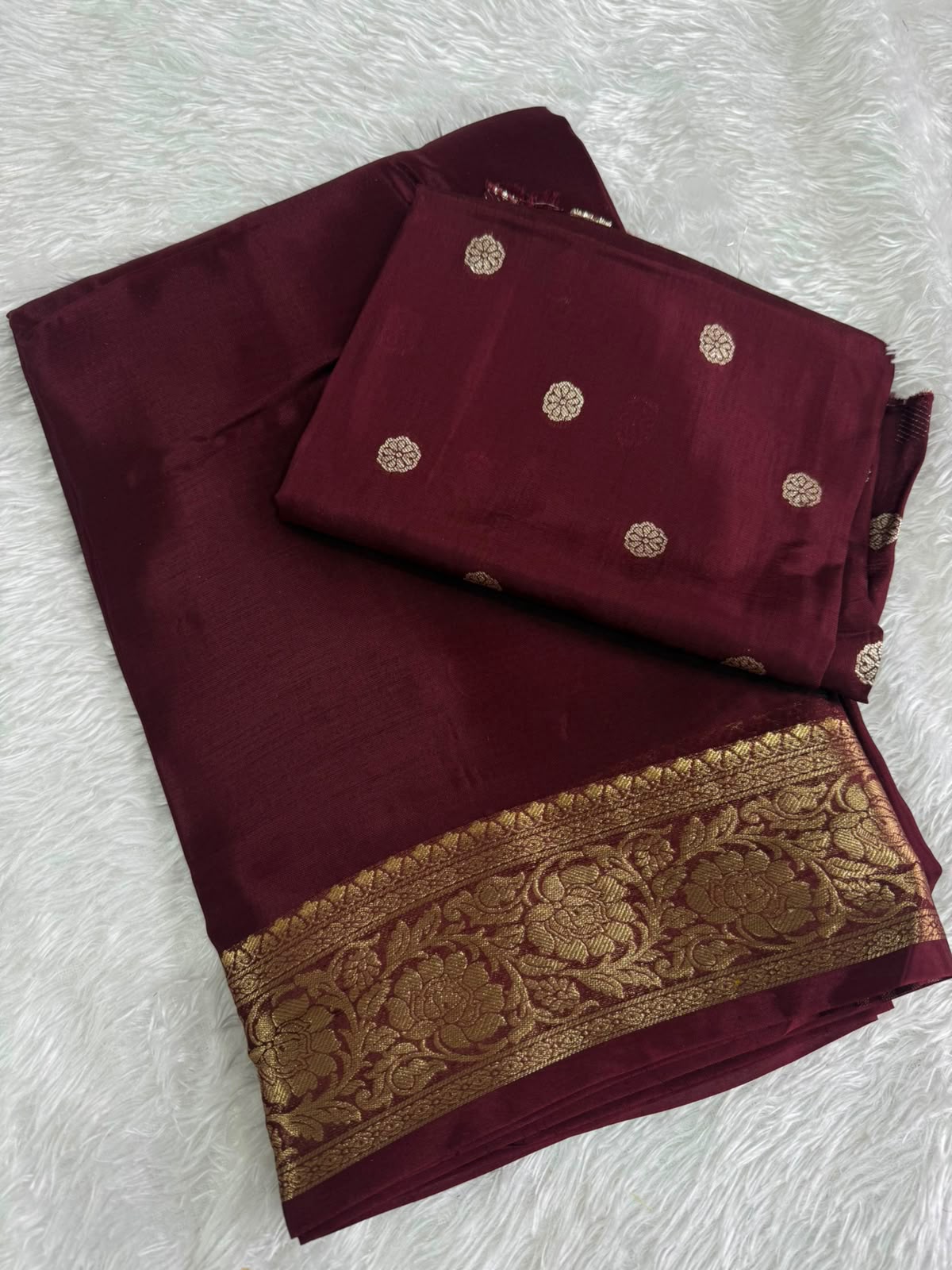Viscose premium mysore crepe silk saree