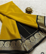 Mysore silk contrast budget friendly saree