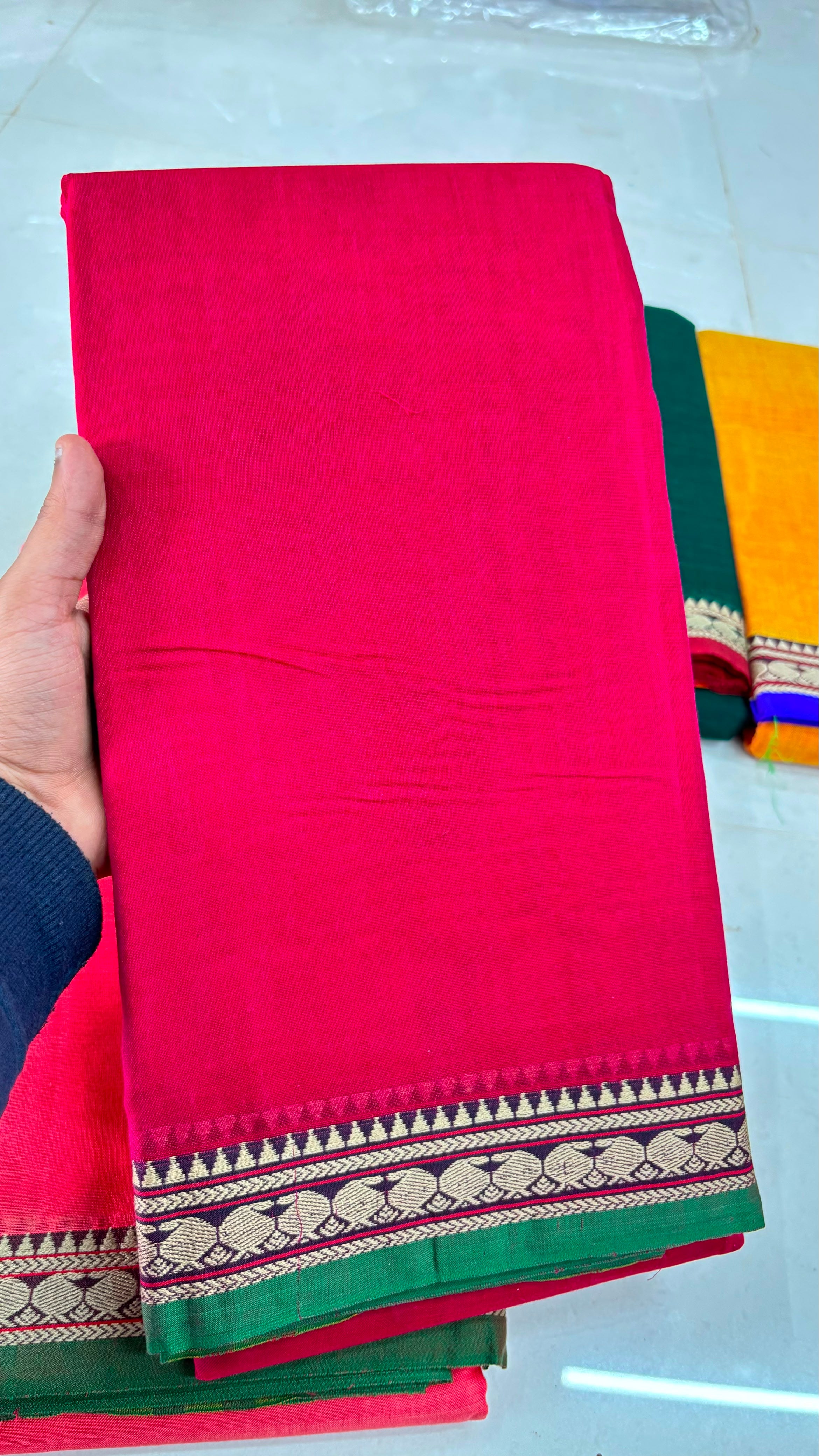 Narayanpeta mango cashew boarder saree