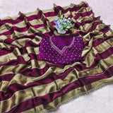 Space silk jharkan work sarees for party wear
